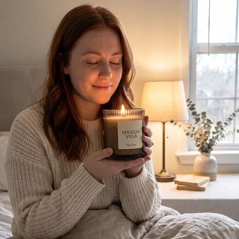 Square feed ad with the candle